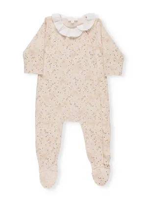 Chlo Kids Floral Printed Ruffled Collar Onesie