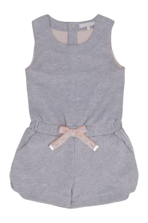 Chlo Kids Logo Bow Detail Sleeveless Playsuit