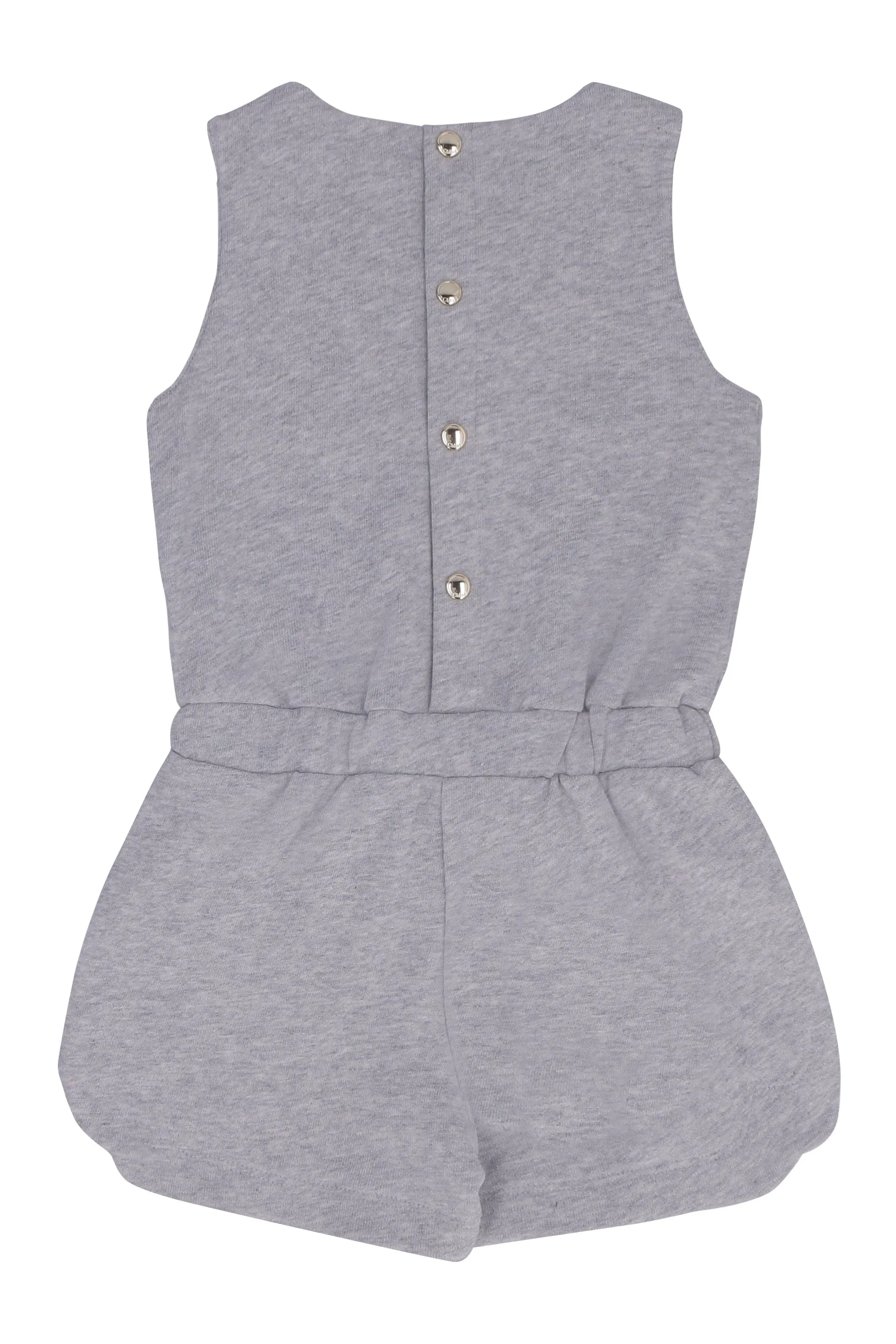 Chlo Kids Logo Bow Detail Sleeveless Playsuit