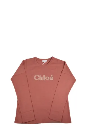 Chlo Kids Logo Detail Long-Sleeve T-Shirt