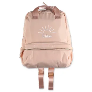 Chlo Kids Logo Embroidered Backpack