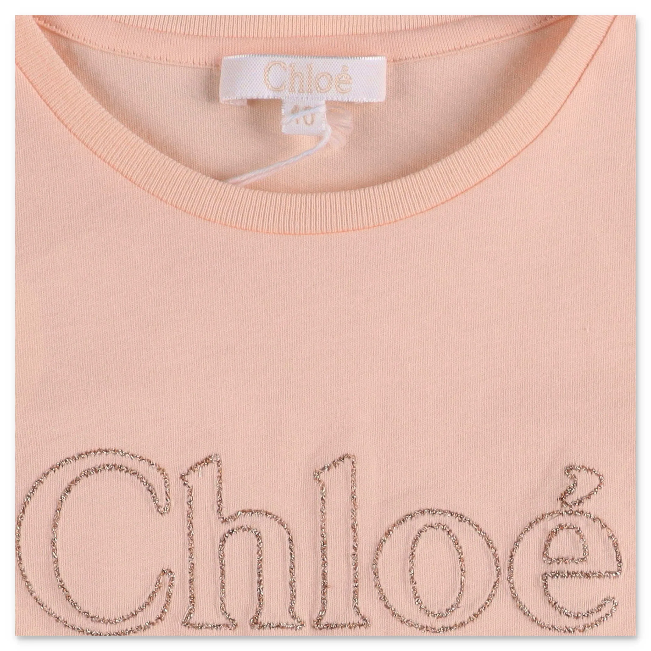 Chlo Kids Logo Embroidered T-Shirt