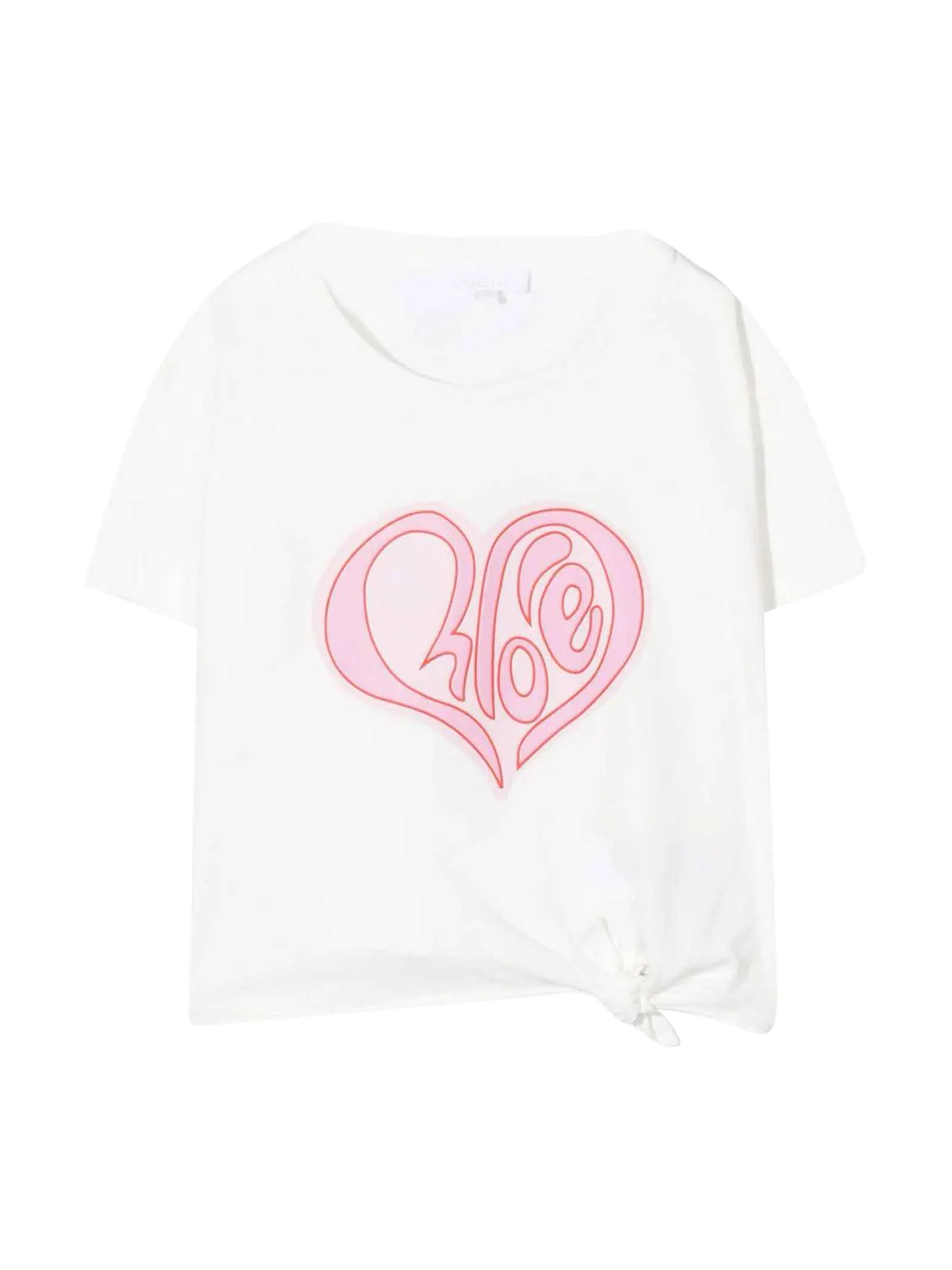 Chlo Kids Logo Printed Crewneck T-Shirt