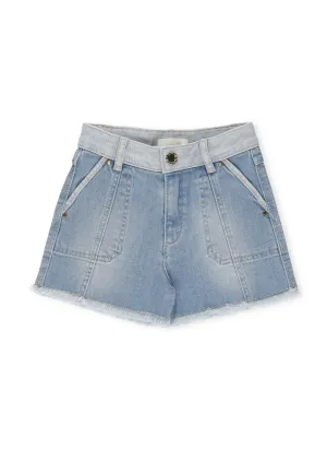 Chlo Kids Mid-Waisted Denim Shorts
