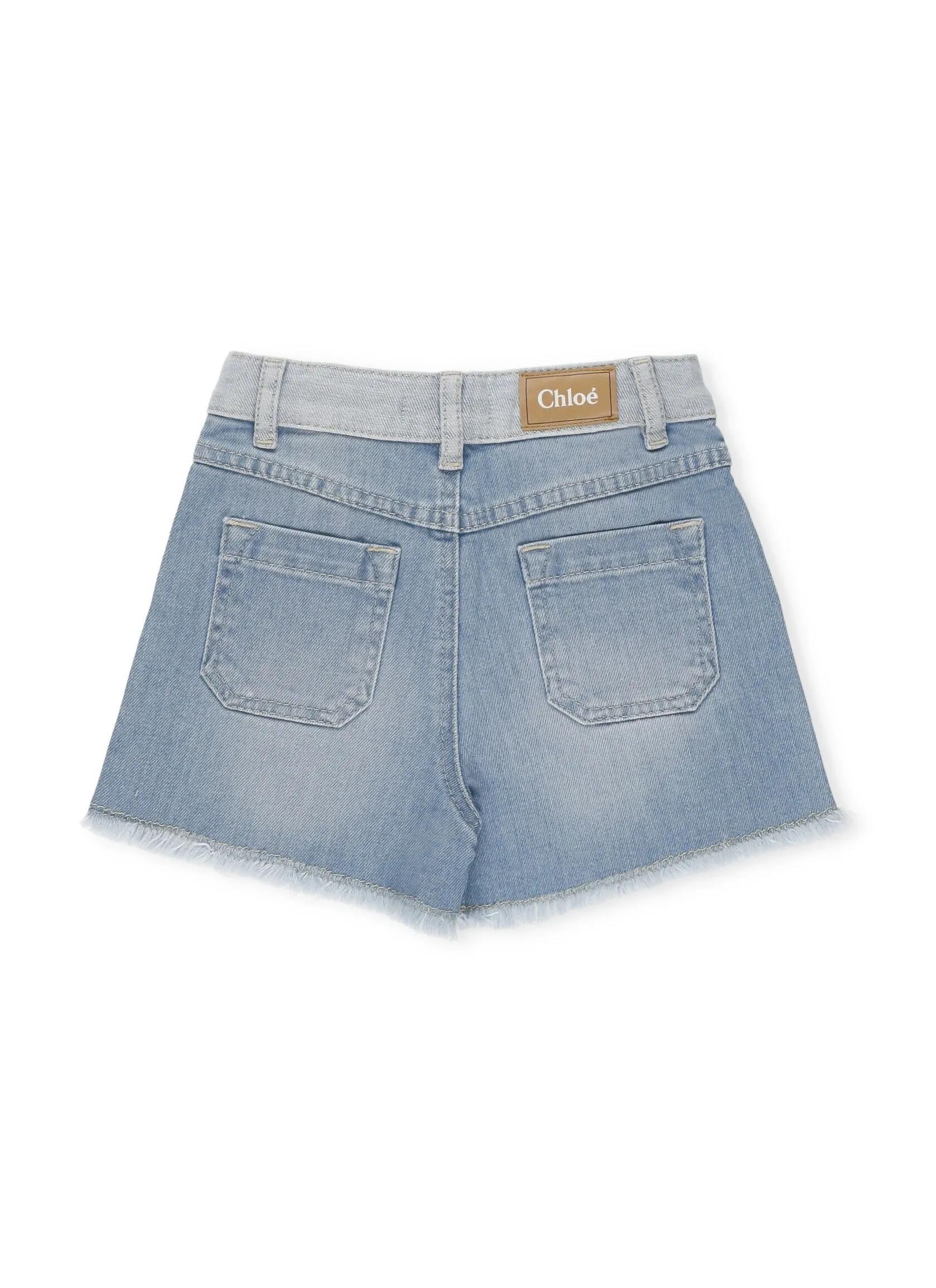 Chlo Kids Mid-Waisted Denim Shorts