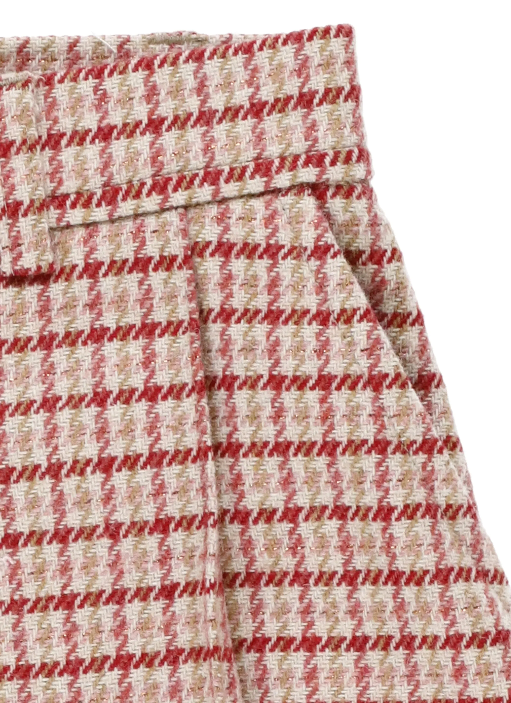 Chlo Kids Pleated Checked Shorts