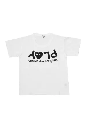 Comme des Garons Play Kids Logo Print T-Shirt