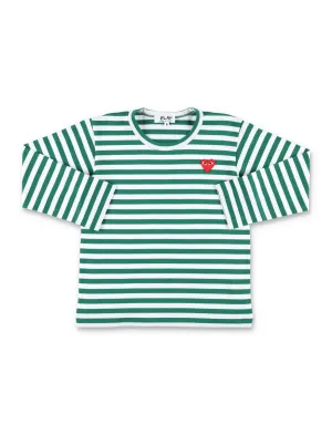 Comme des Garons Play Kids Striped Long-Sleeved T-Shirt