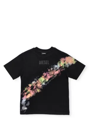 Diesel Kids Graphic Logo Printed T-Shirt