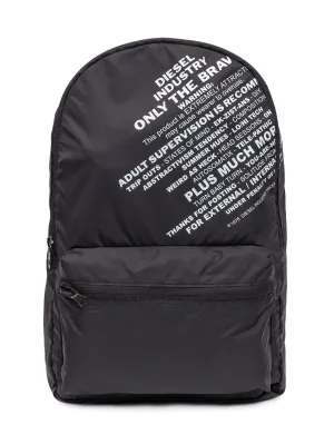 Diesel Kids Logo Print Backpack