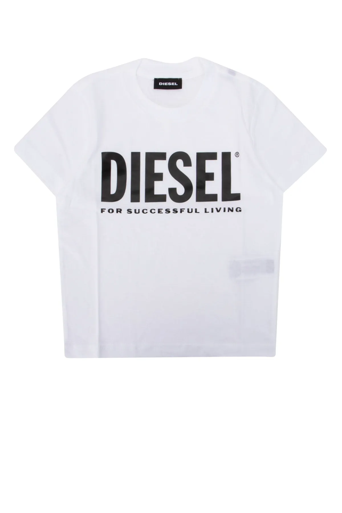 Diesel Kids Logo Print Crewneck T-Shirt