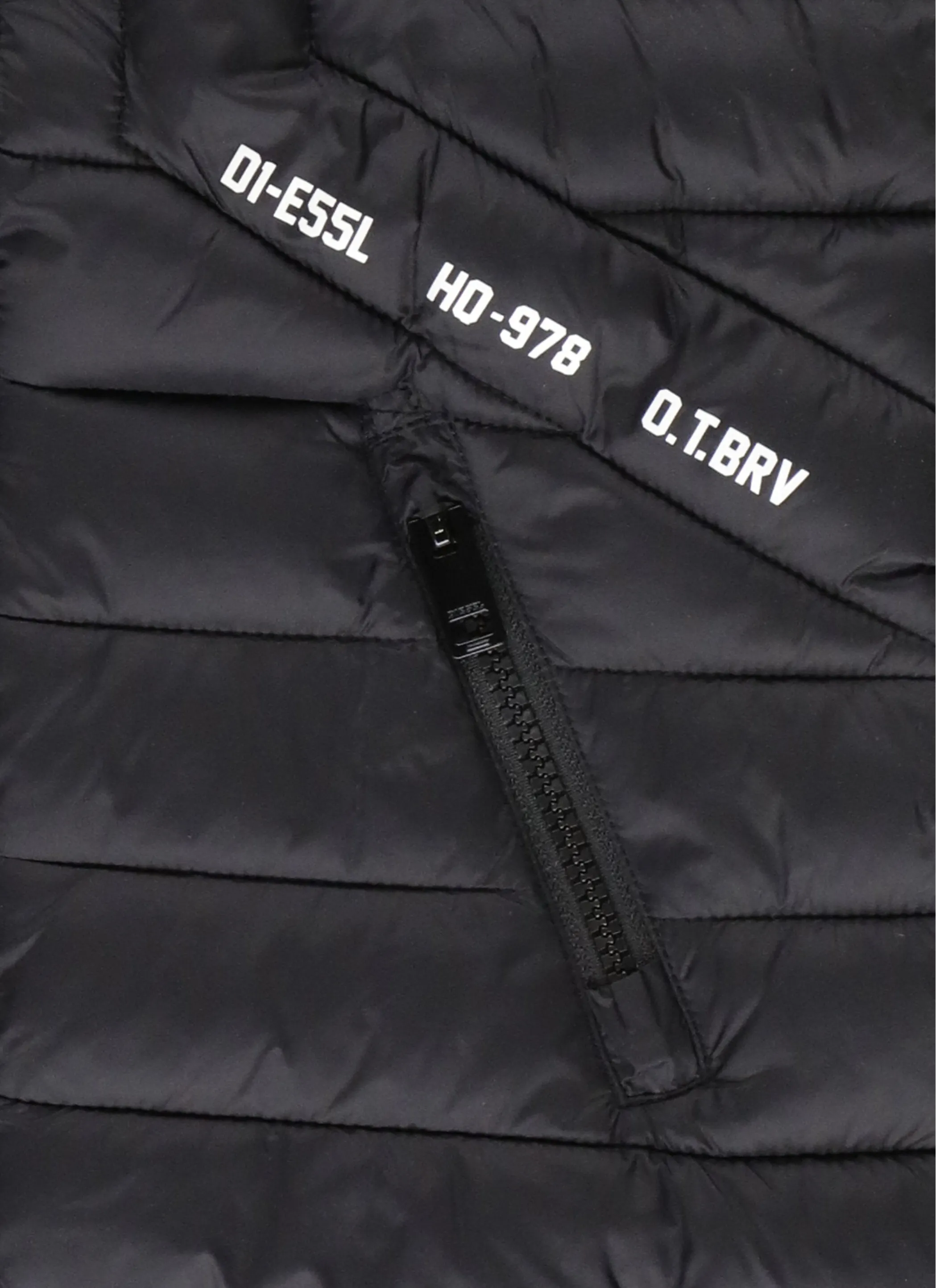 Diesel Kids Logo Print Zip-Up Gilet