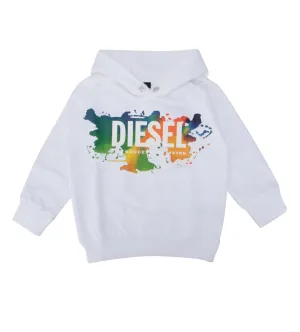 Diesel Kids Logo Printed Hoodie