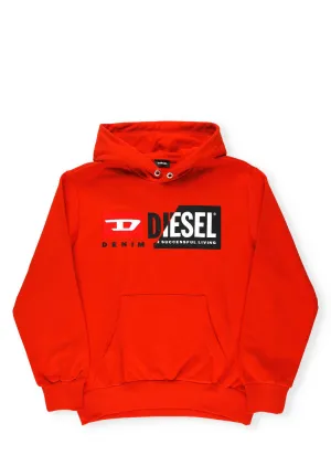 Diesel Kids Logo Printed Hoodie