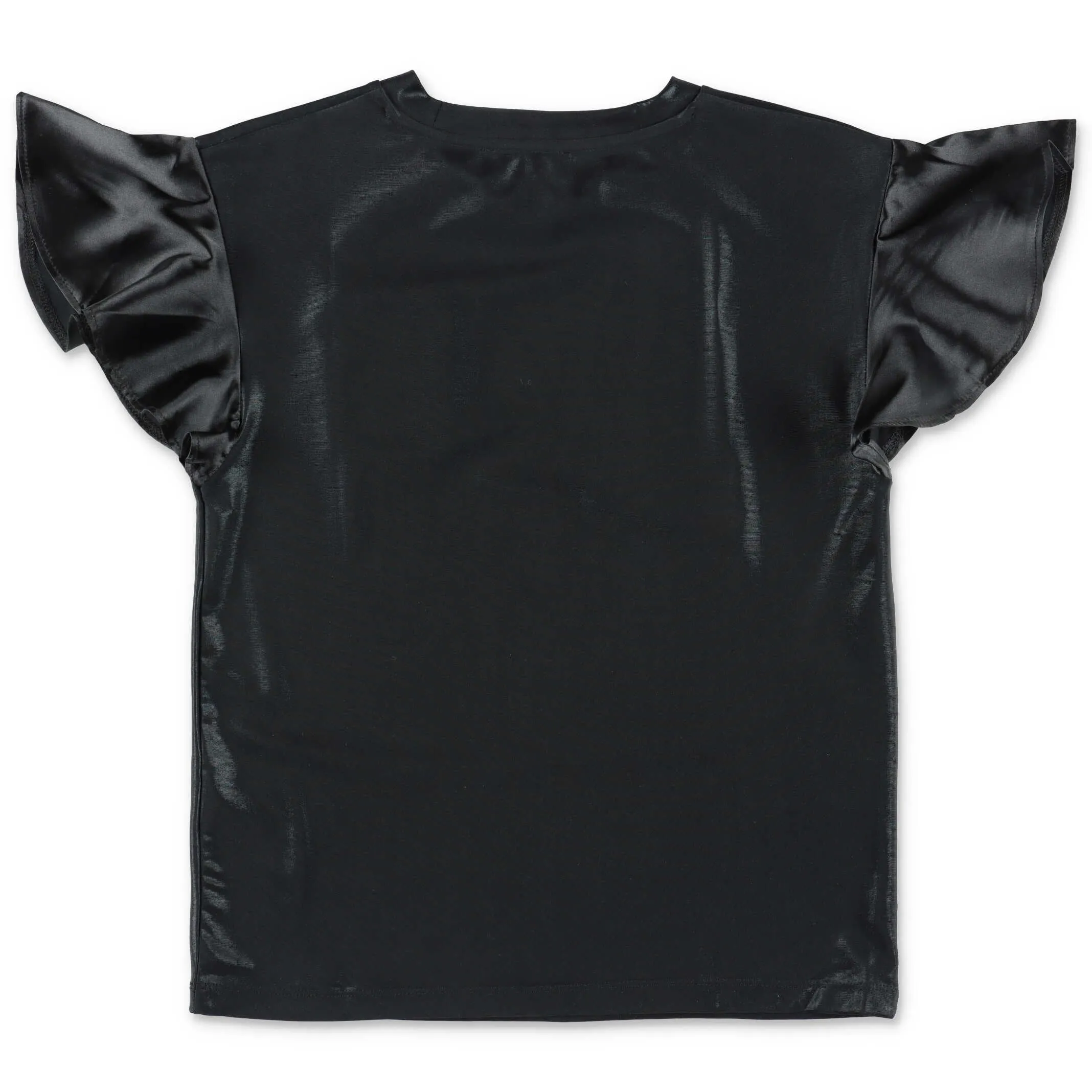 DKNY Kids Logo Patched Ruffle Sleeve T-Shirt