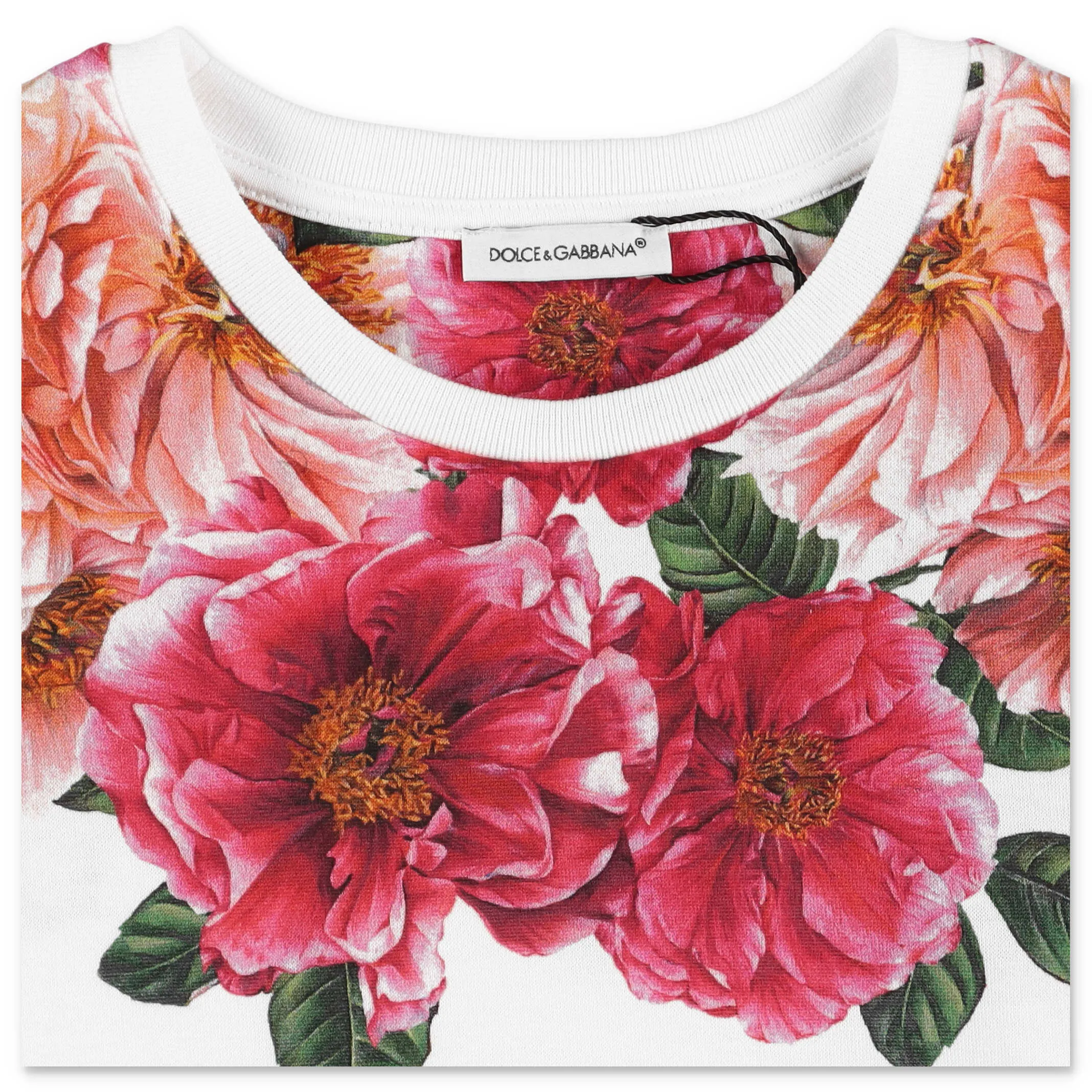 Dolce & Gabbana Kids Camellia Print Crewneck T-Shirt