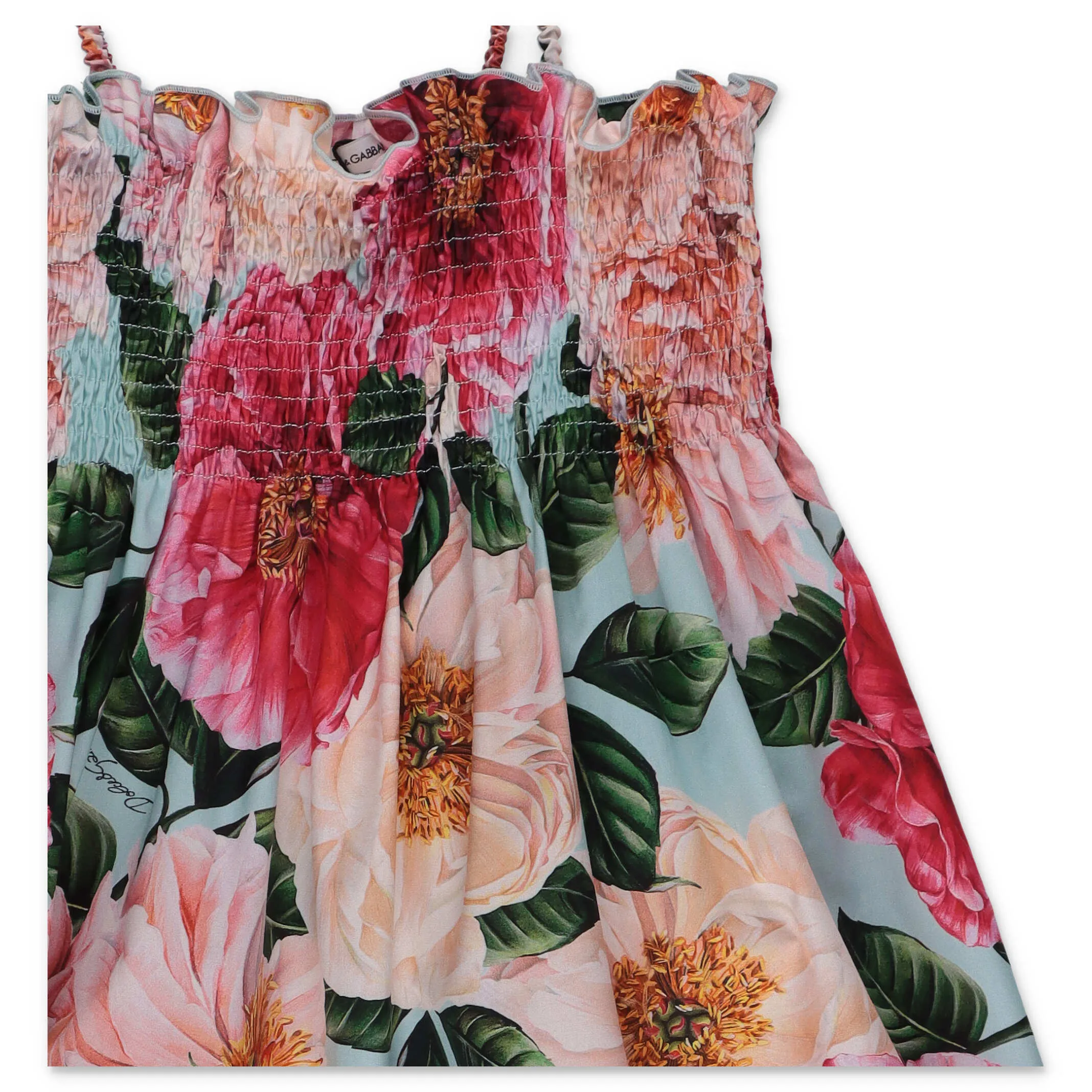 Dolce & Gabbana Kids Camellia Print Dress