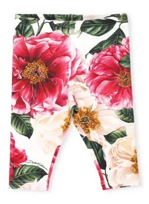Dolce & Gabbana Kids Camellia Print Leggings