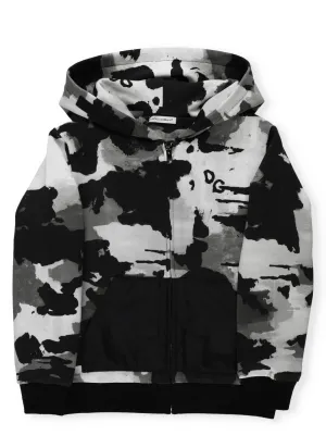 Dolce & Gabbana Kids Camouflage Printed Hooded Jacket