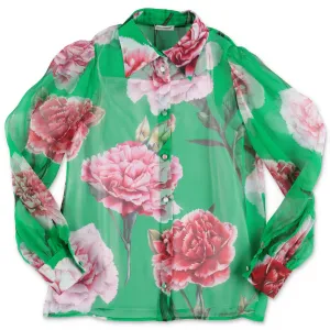 Dolce & Gabbana Kids Carnation Print Long-Sleeved Shirt