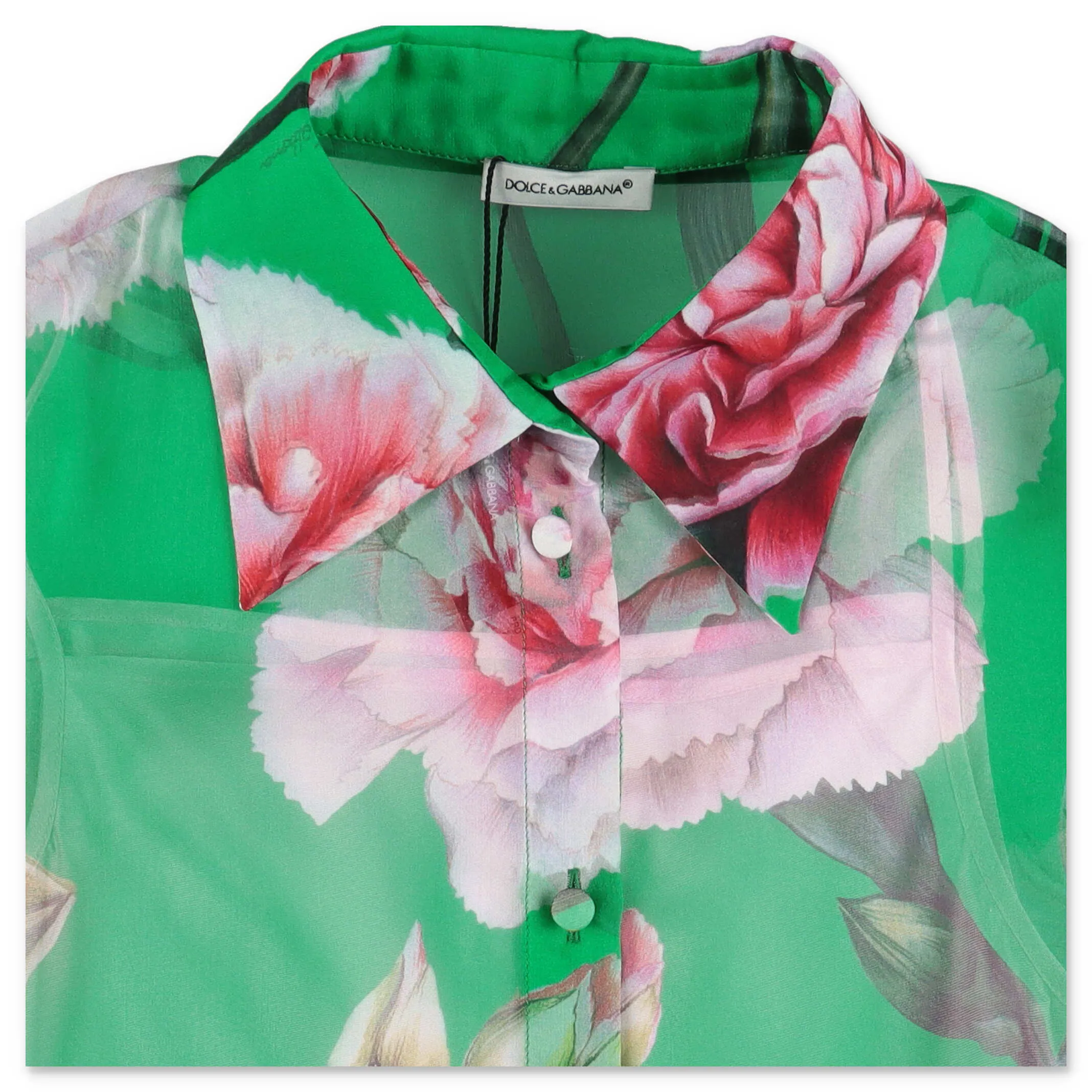 Dolce & Gabbana Kids Carnation Print Long-Sleeved Shirt