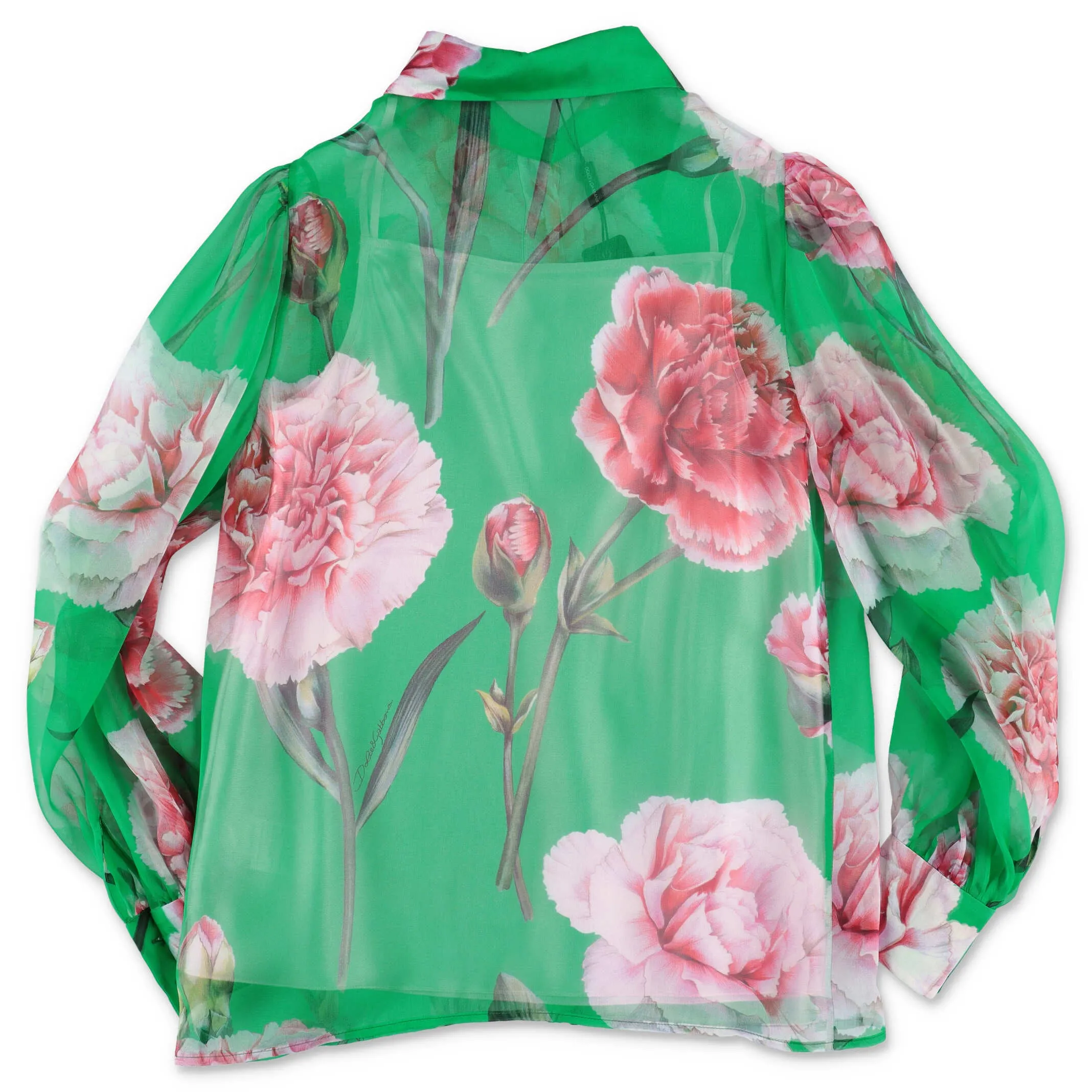 Dolce & Gabbana Kids Carnation Print Long-Sleeved Shirt