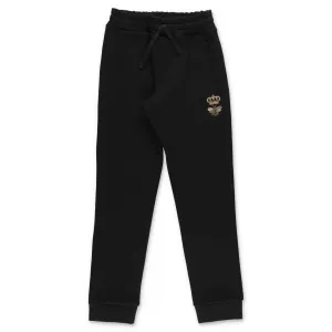 Dolce & Gabbana Kids Crown And Bee Embroidered Jogging Pants