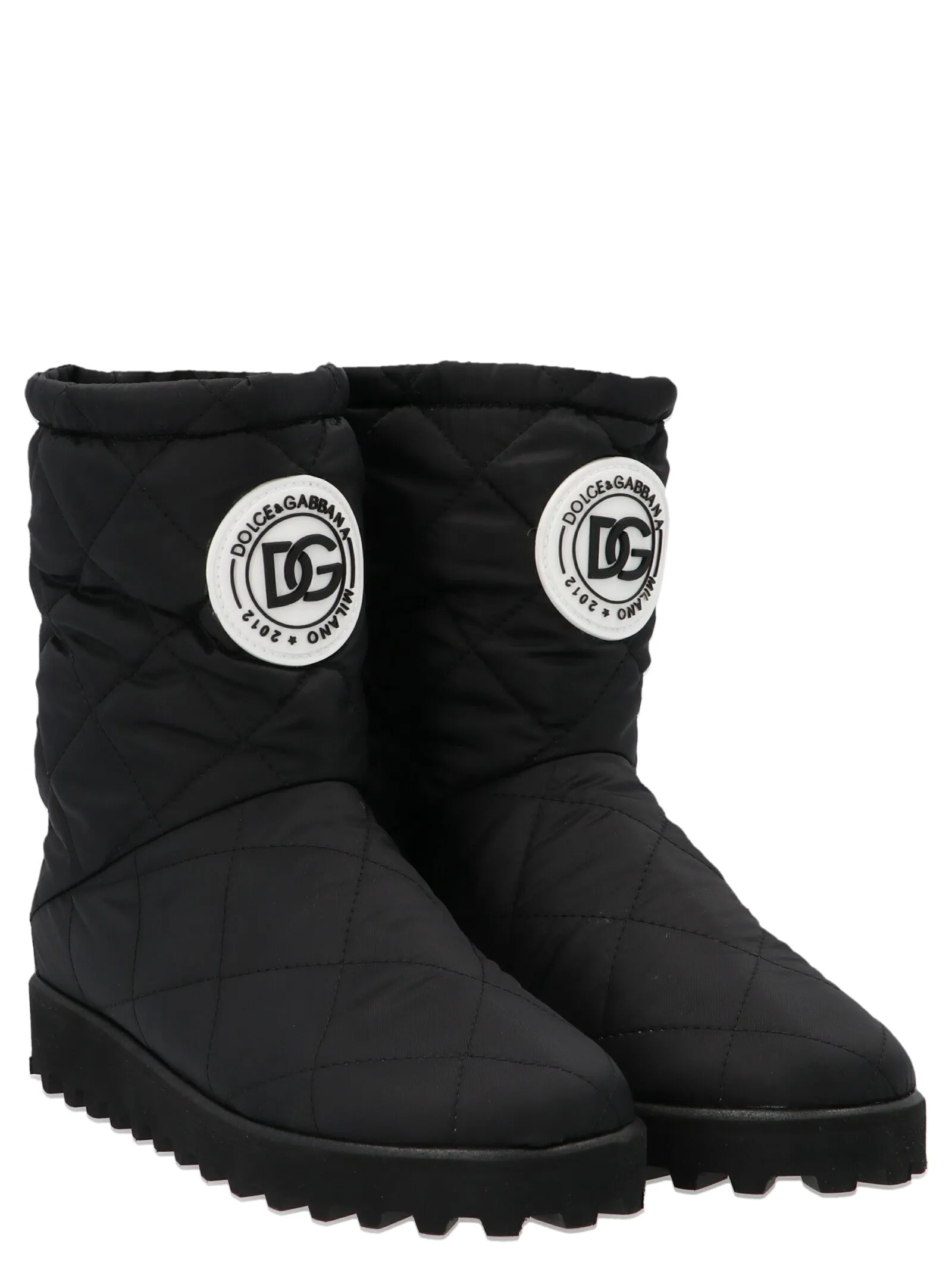 Dolce & Gabbana Kids DG Logo Patch Boots