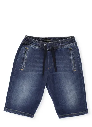 Dolce & Gabbana Kids Drawstring Waist Denim Shorts
