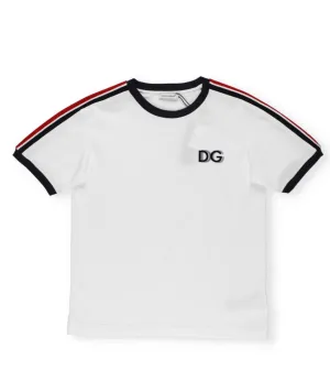 Dolce & Gabbana Kids Flocked DG Detail T-Shirt