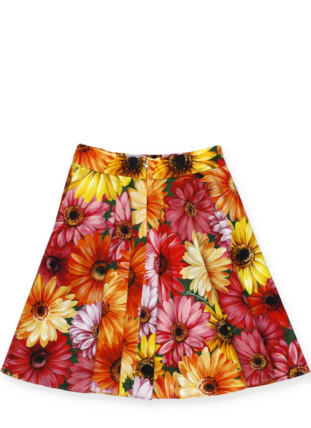 Dolce & Gabbana Kids Gerbera Daisy Print Midi Skirt