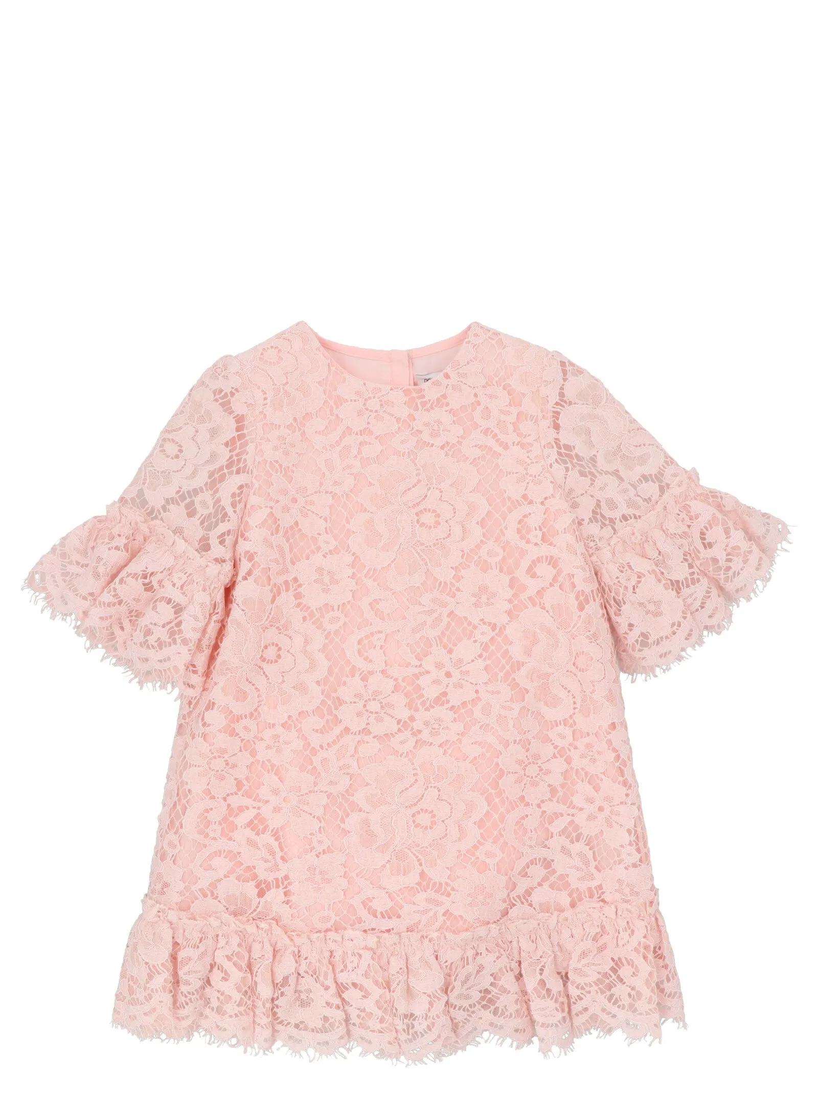 Dolce & Gabbana Kids Lace Ruffled Hem Dress