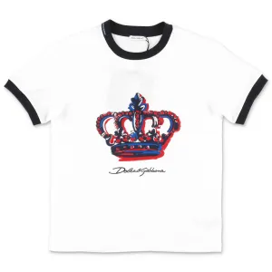 Dolce & Gabbana Kids Pictorial Crown Print T-Shirt