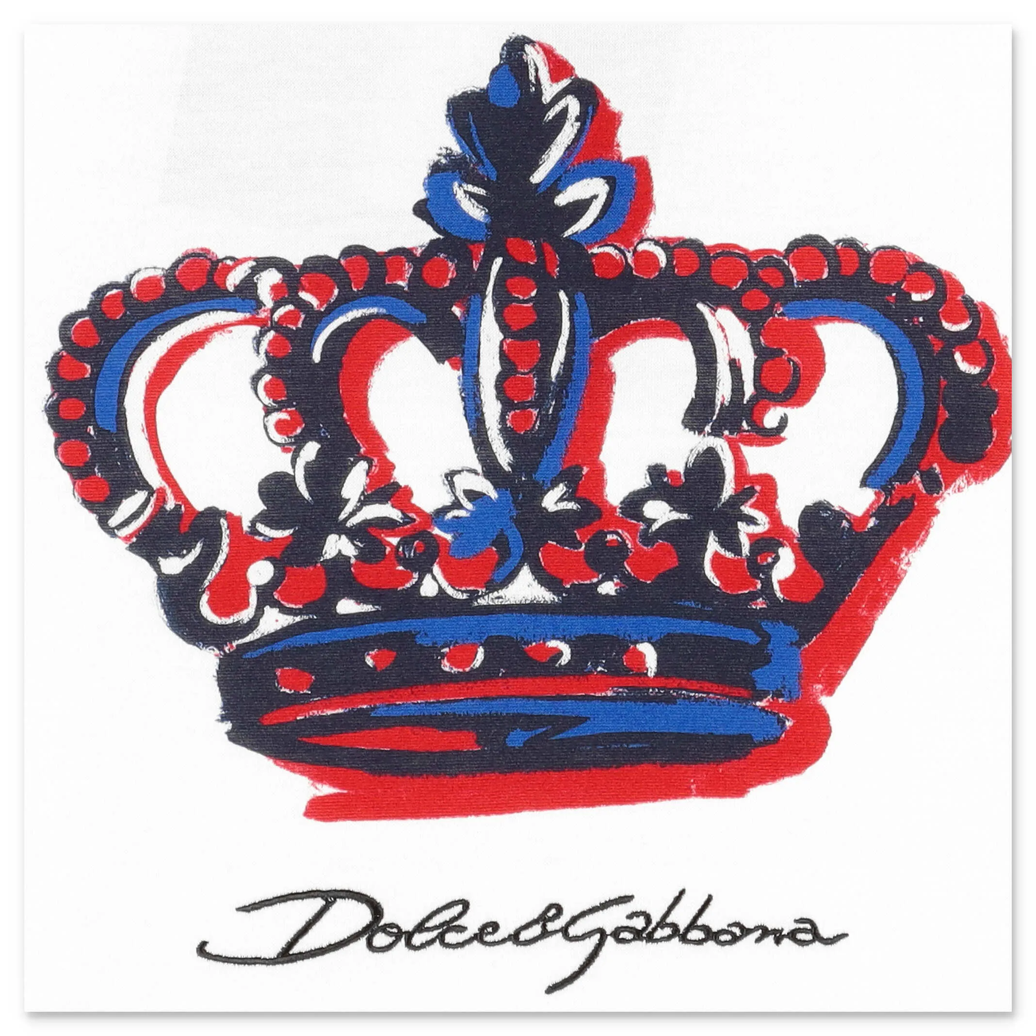 Dolce & Gabbana Kids Pictorial Crown Print T-Shirt