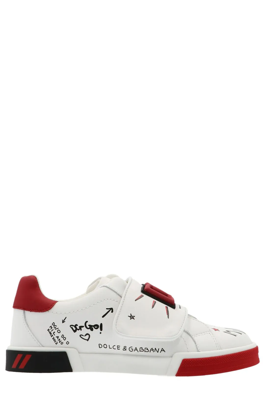 Dolce & Gabbana Kids Portofino Graphic Printed Sneakers