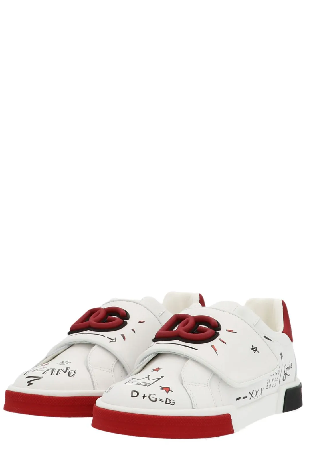 Dolce & Gabbana Kids Portofino Graphic Printed Sneakers
