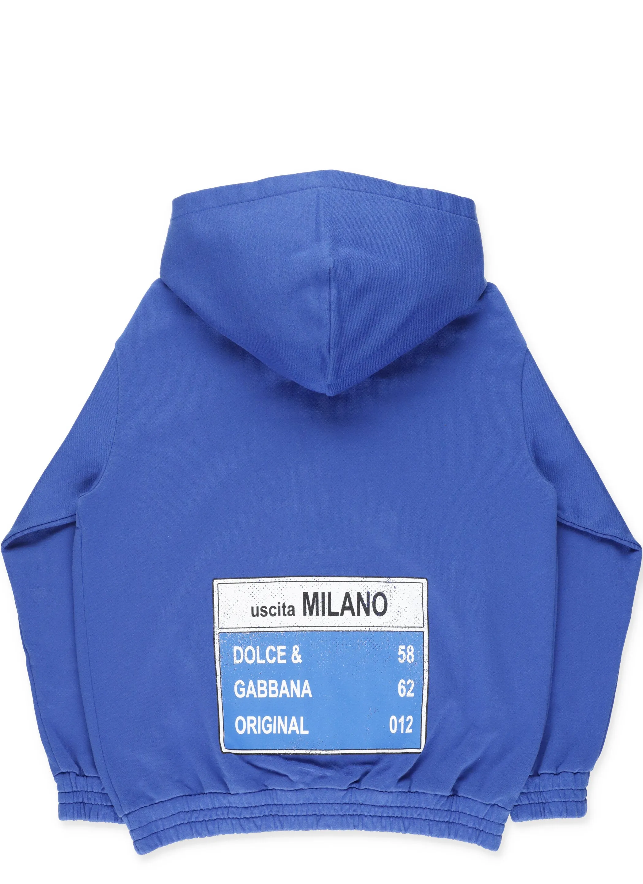 Dolce & Gabbana Kids Road Sign Printed Zip-Up Hoodie