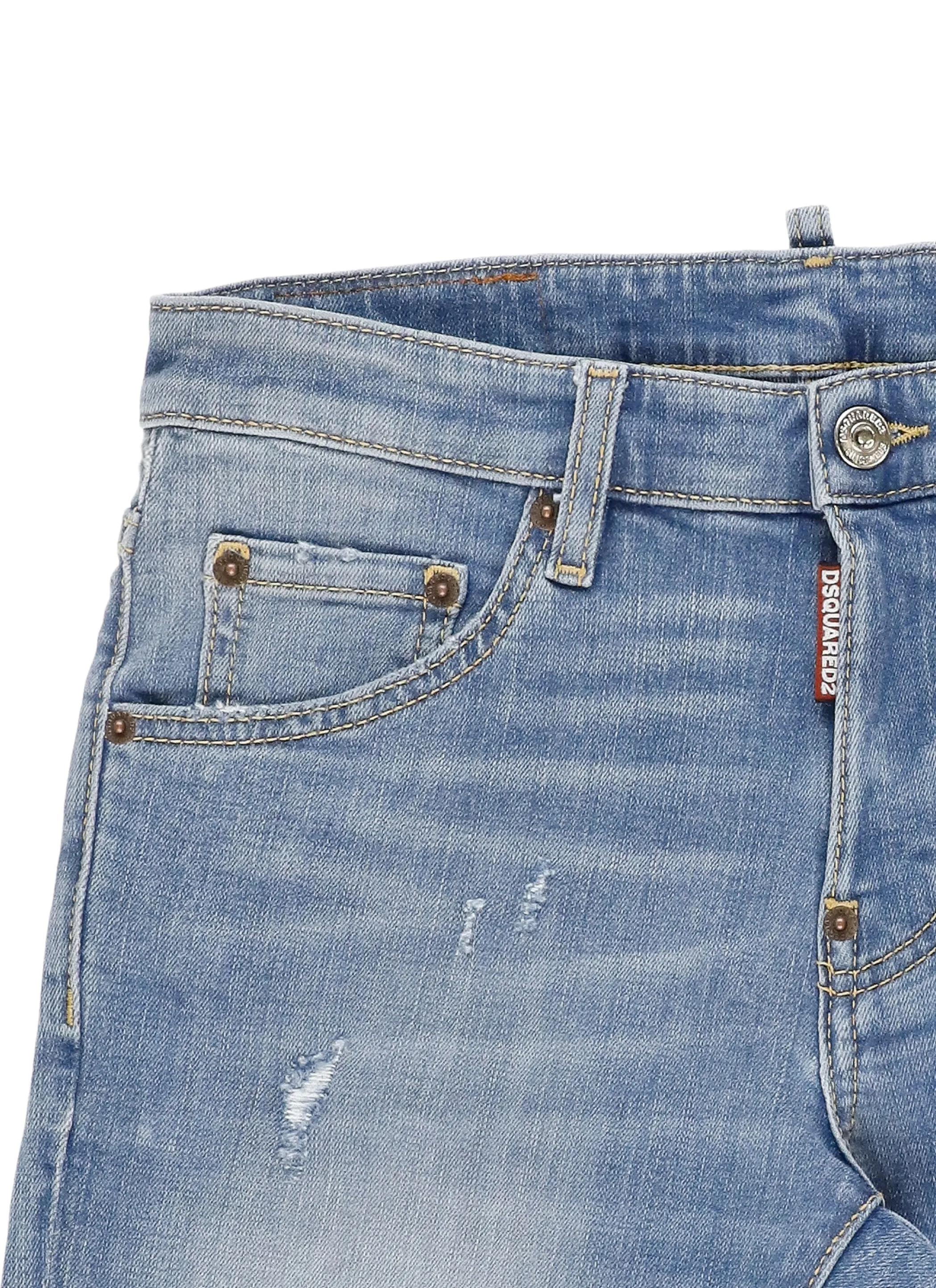 Dsquared2 Kids Distressed Denim Shorts