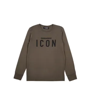 Dsquared2 Kids Icon Logo Printed Long Sleeve T-Shirt