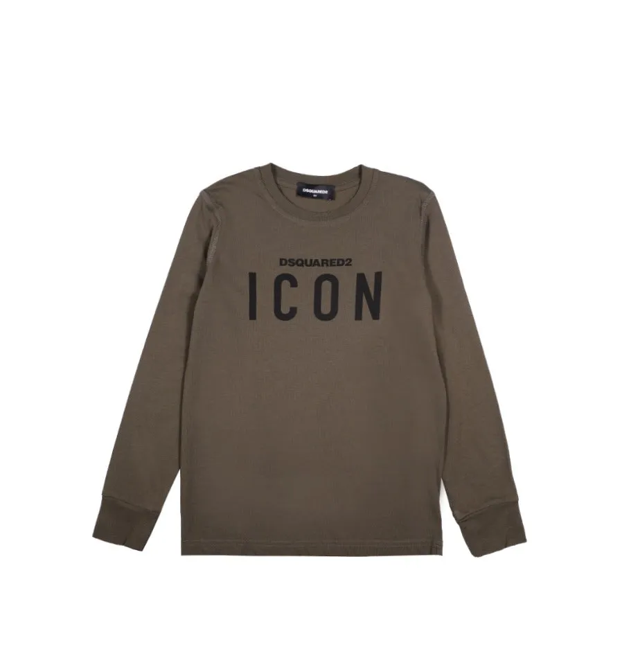 Dsquared2 Kids Icon Logo Printed Long Sleeve T-Shirt
