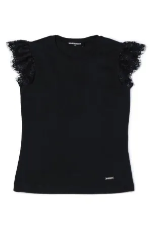 Dsquared2 Kids Lace-Detailed Crewneck T-Shirt