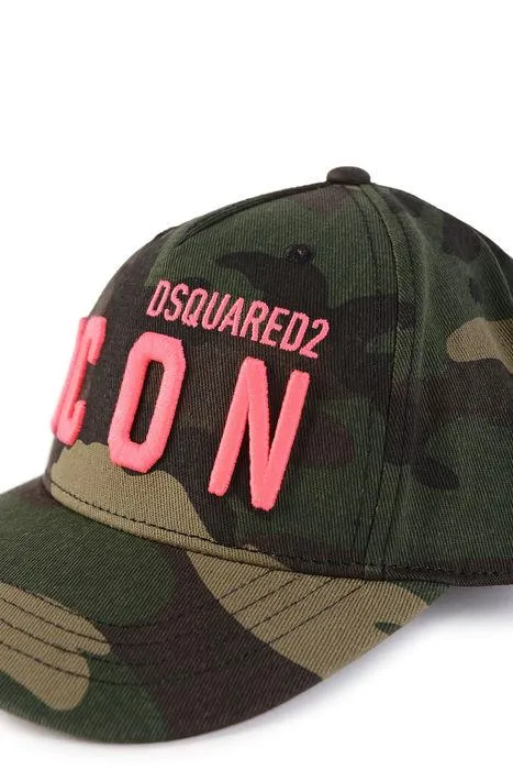 Dsquared2 Kids Logo Embroidered Camouflage Cap