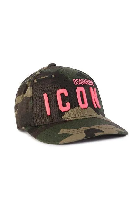 Dsquared2 Kids Logo Embroidered Camouflage Cap