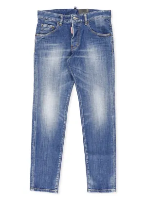 Dsquared2 Kids Logo Patch Straight-Leg Jeans