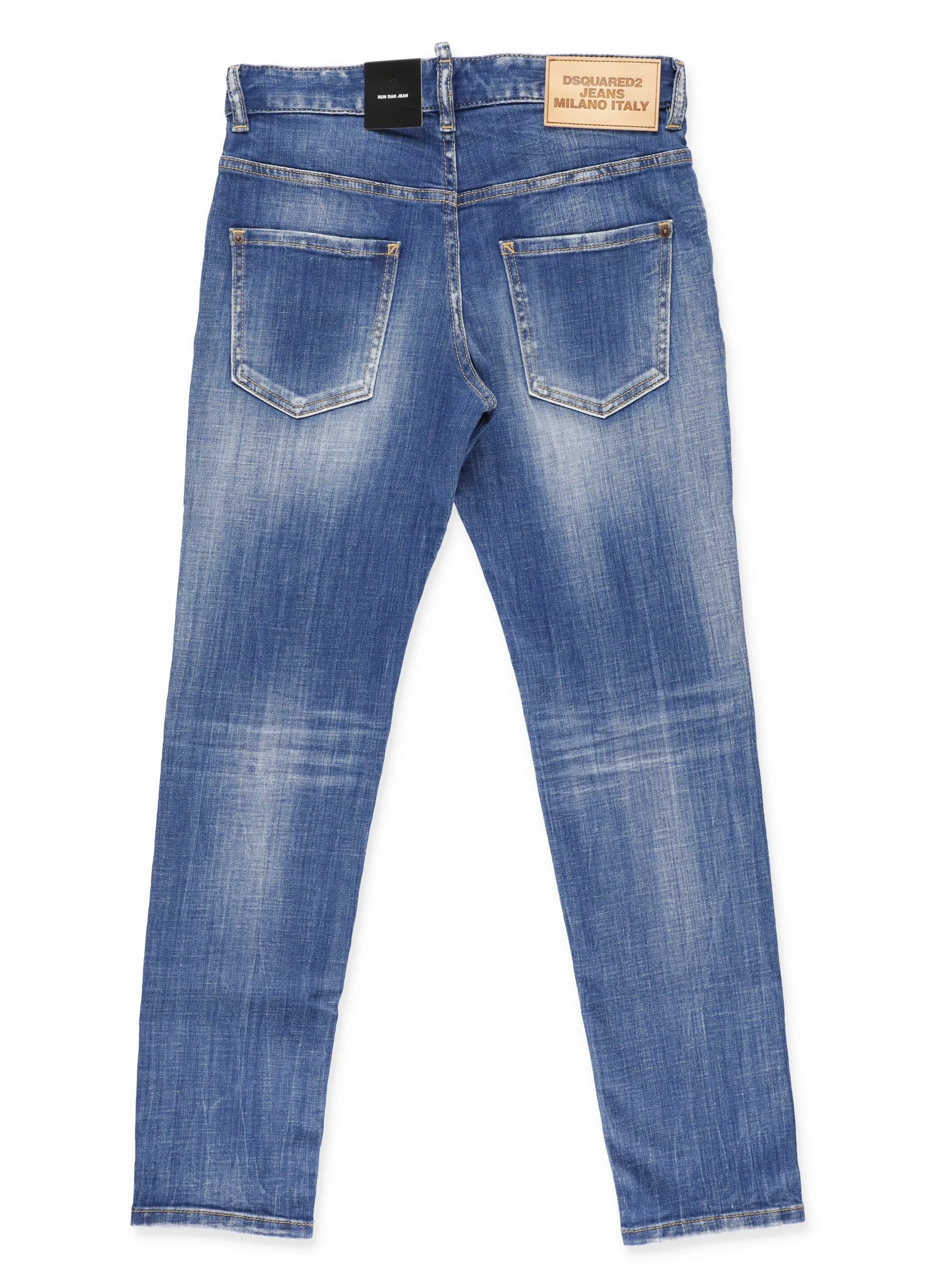 Dsquared2 Kids Logo Patch Straight-Leg Jeans