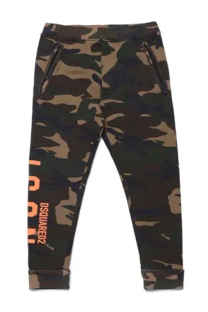 Dsquared2 Kids Logo Printed Camouflage Sweatpants