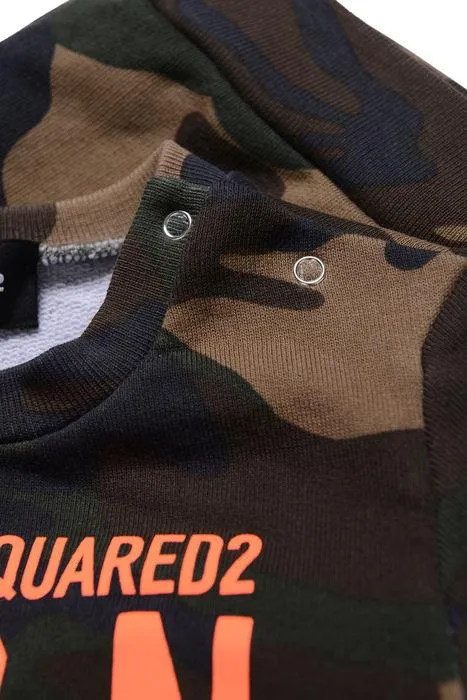 Dsquared2 Kids Logo Printed Camouflage Sweatshirt