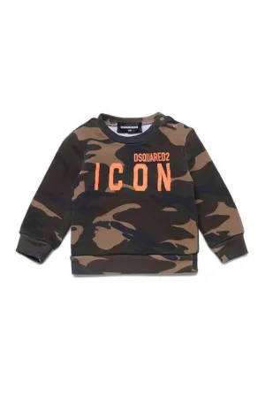 Dsquared2 Kids Logo Printed Camouflage Sweatshirt