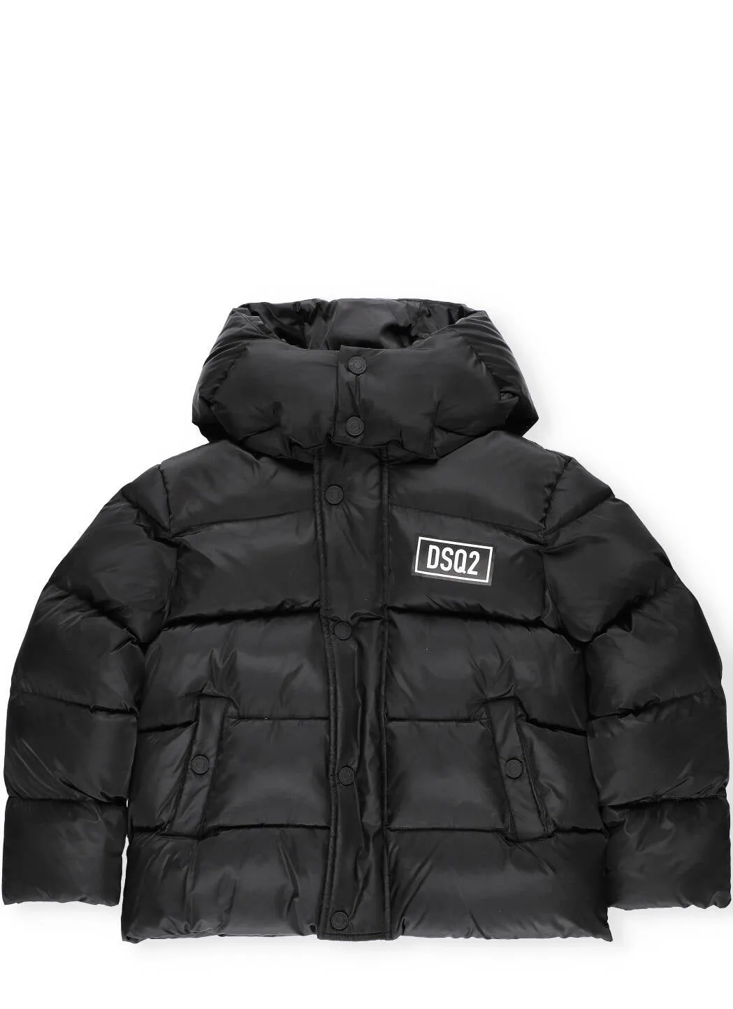 Dsquared2 Kids Logo Printed Hooded Puffer Jacket
