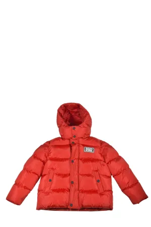 Dsquared2 Kids Logo Printed Hooded Puffer Jacket